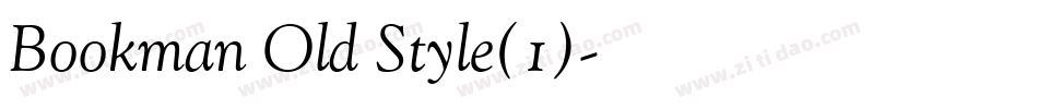 Bookman Old Style(1)字体转换